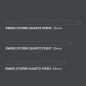 Preview: Target Swiss Stahlspitzen Storm Quartz Schwarz 30mm