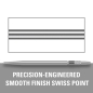 Preview: Target Swiss Stahlspitzen Silber 40mm