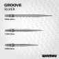Preview: Winmau Switch Point Groove Silver Effect 30MM
