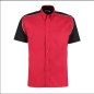 Mobile Preview: Kustom Kit Shirt KK186 Dart Hemd Rot Schwarz Größe XL