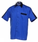 Mobile Preview: Darthemd TEAM SHIRT Kustom Kit Dart Shirt KK175 Blau-Schwarz Größe M