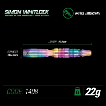 Winmau Simon Whitlock 90% Tungsten Urban Grip Steeldart 22 Gramm