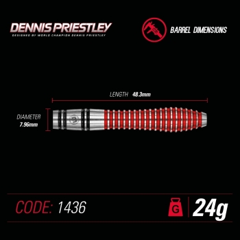 Winmau Dennis Priestley Steeldart 90% Tungsten Special Edition 24 Gramm