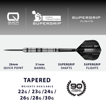 Supergrip QP Tapered 90% Steeldart 23g