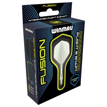 Winmau Fusion Integrated Flight & Shaft Weiss Kurz