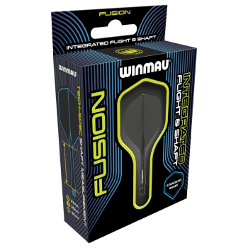 Winmau Fusion Integrated Flight & Shaft Schwarz Medium