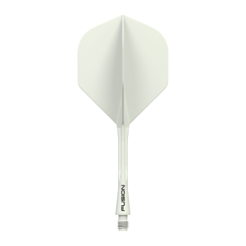 Winmau Fusion Integrated Flight & Shaft Weiss Medium