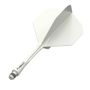 Winmau Fusion Integrated Flight & Shaft Weiss Medium