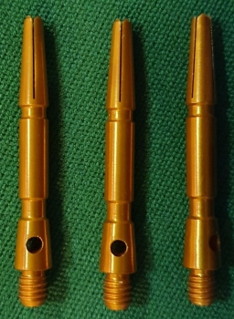 Aluminium Shaft Double Groove Gold Short