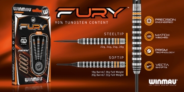 Winmau Fury Steeldarts  22 Gramm 90% Tungsten