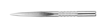 Fire Edge Point Silver Nickel Grooved 32mm
