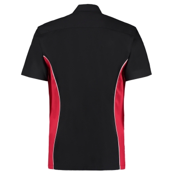 Darthemd TEAM SHIRT Kustom Kit Dart Shirt KK185 Schwarz/Rot Größe 2XL