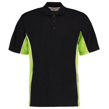 Dartshirt  Polo Shirt Kustom Kit KK475 Schwarz Grün Größe L