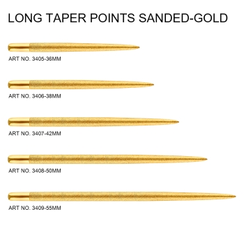 Lange Spitzen Sand Coated Gold 55mm