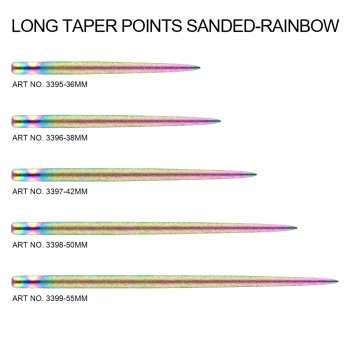 Lange Spitzen Sand Coated Rainbow 38mm