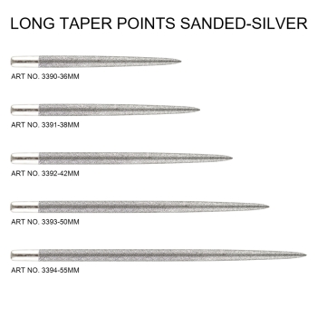 Lange Spitzen Sand Coated Silber 55mm
