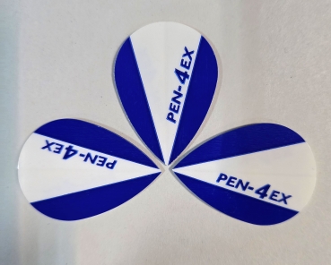 Pen-4ex Flights Blau/Weiß Pear Nr.17