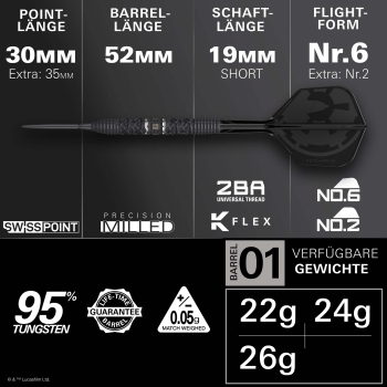 Preview: DARTH VADER 95% 22G SP STEEL DARTS
