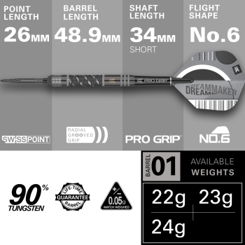 Dimitri van den Bergh 90% x ECHO  22G SP Steeldart