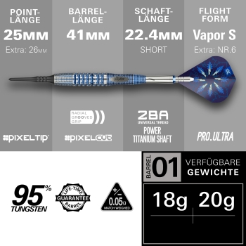 PHIL TAYLOR POWER Gx2 18G Softdart