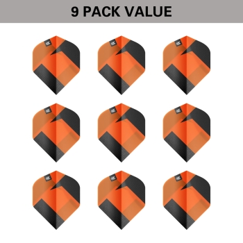 Target TAG Schwarz & ORANGE x 3 SETS NO2 FLIGHT