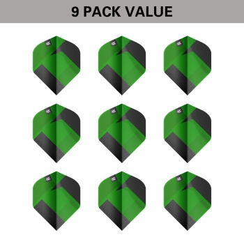 Target TAG Schwarz & Grün x 3 SETS NO2 FLIGHT