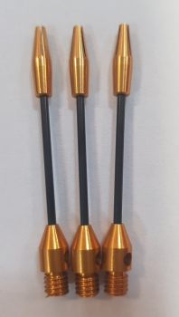Tri steel shafts anodised Black Gold Medium