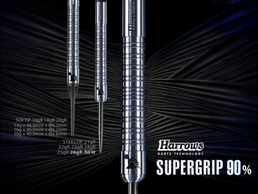 Harrows Supergrip  Steeldarts   22 Gramm 90% Tungsten