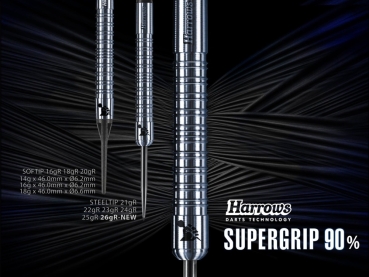 Harrows Supergrip  Steeldarts    90% Tungsten 23 Gramm
