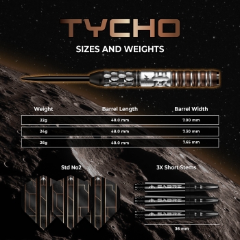 Tycho Steeldart 90% Black & Bronze PVD 22g