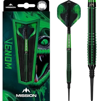 Mission Venom 90% Softdarts Black & Green 20g