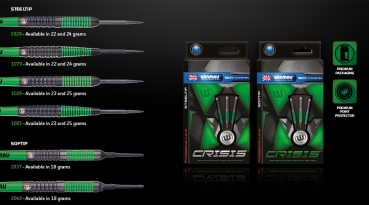 Winmau Crisis 90% Tungsten Steeldart 1028.25  25 Gramm