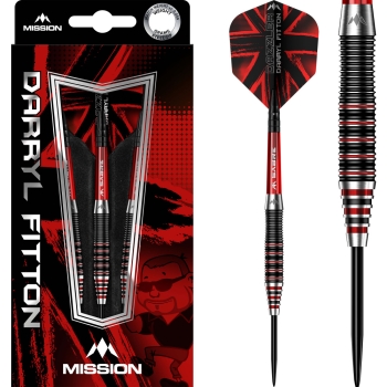 Mission Darryl Fitton 95% Steeldarts Electro Black/Red 24g