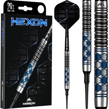 Mission Hexon 90% Softdarts Blau PVD 18g