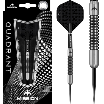 Mission Quadrant Steel Tip 90% Black Titanium M1 24g