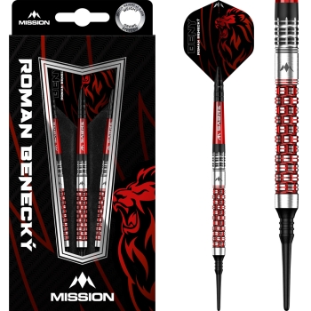 Mission Roman Benecky 90% Black/Red Softdarts 18g
