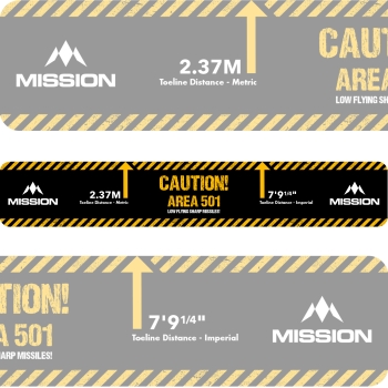 Mission Throw Line Oche Abwurflinie Heavy Duty Caution Area 501