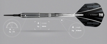 Preview: Target Raymond Van Barneveld RVB 95 Softdart Japan 21 Gramm Barrelgewicht