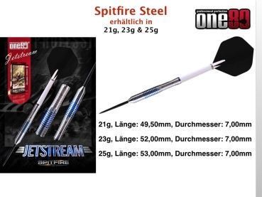 One80 Spitfire Jetstream Steeldart  90% Tungsten 21 Gramm