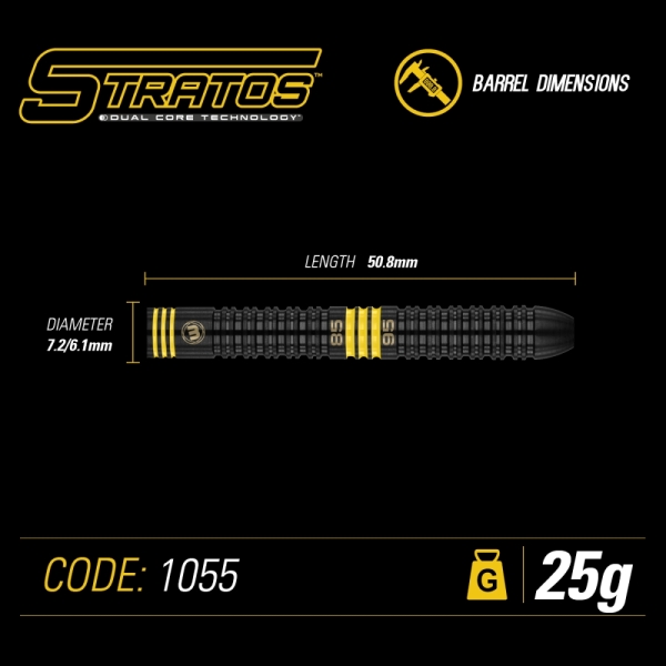 Winmau Stratos Dual Core 95  85 % Tungsten Steeldart 1055.25 25 Gramm