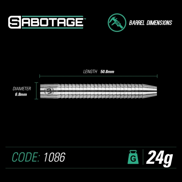 Winmau Sabotage Steeldart 24 Gramm 90% Tungsten