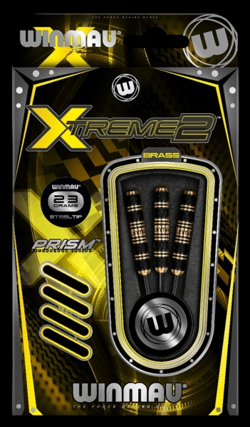 Winmau Xtreme2 Messing Steeldart 23 Gramm geriffelt