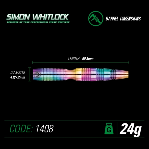 Winmau Simon Whitlock 90% Tungsten Urban Grip Steeldart 24g