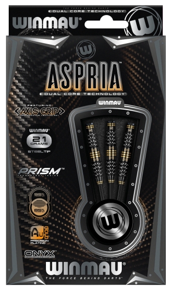 Winmau Aspria Dual Core 95% und 85% Tungsten 21 gramm Steel Dart mit Stahlspitzen