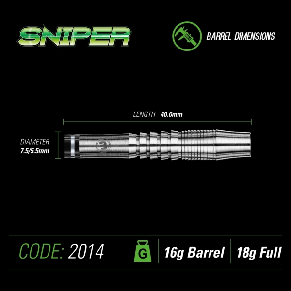 Winmau Sniper 90% Tungsten Softdart 18 Gramm