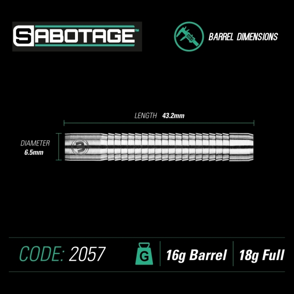 Winmau Sabotage Softdart 90% Tungsten 18 gramm