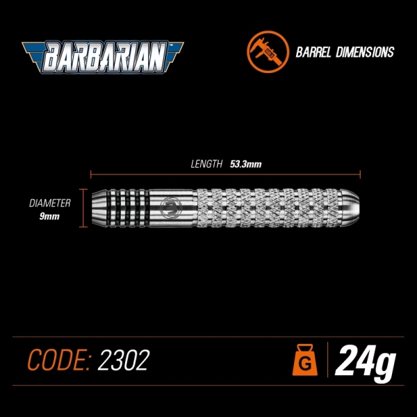 Winmau Barbarian Inox  Steeldart  24 Gramm