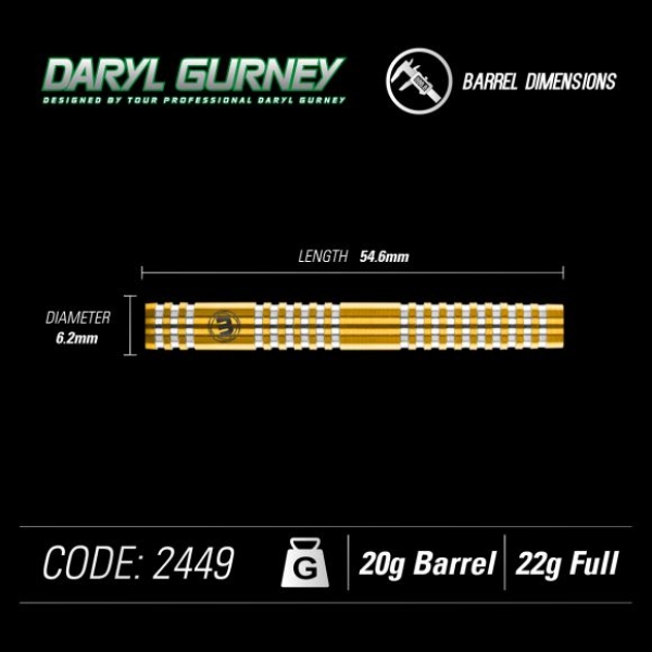 Winmau Daryl Gurney 90% Tungsten Softdart 22g