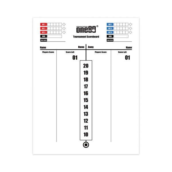 One80 Schreibtafel  Scoreboard 45x35cm