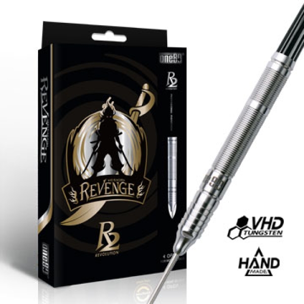 One80 Revenge Steeldart R2  22 Gramm 90% Tungsten  mit Reflex Stahlspitzen